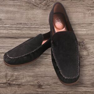 Women’s Franco Sarto Marita Black Suede Loafers w/Gum Shoe Bottoms Mint SZ 9M
